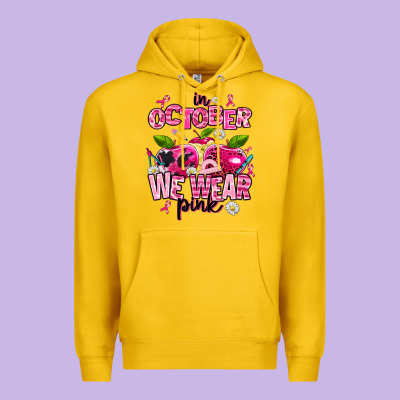 In October We Wear Pink Teachers Premium Hoodie Designed By Adodesignshop