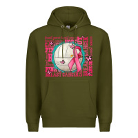 Army Green pink out breast cancer volleyballs Premium Hoodie - AdoDesignShop