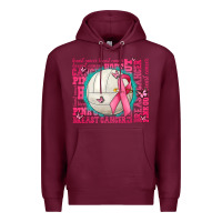 Burgundy pink out breast cancer volleyballs Premium Hoodie - AdoDesignShop