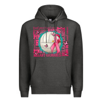 Charcoal Heather pink out breast cancer volleyballs Premium Hoodie - AdoDesignShop