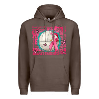 Coffee pink out breast cancer volleyballs Premium Hoodie - AdoDesignShop