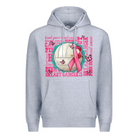 Heather Grey pink out breast cancer volleyballs Premium Hoodie - AdoDesignShop