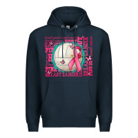Navy pink out breast cancer volleyballs Premium Hoodie - AdoDesignShop