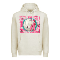 Oatmeal Heather pink out breast cancer volleyballs Premium Hoodie - AdoDesignShop