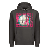 Smoke pink out breast cancer volleyballs Premium Hoodie - AdoDesignShop