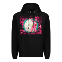 Black pink out breast cancer volleyballs Premium Hoodie - AdoDesignShop