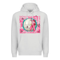 Dove Grey pink out breast cancer volleyballs Premium Hoodie - AdoDesignShop