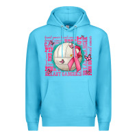 Ocean Blue pink out breast cancer volleyballs Premium Hoodie - AdoDesignShop
