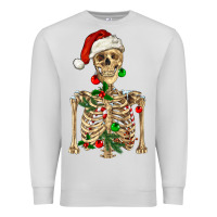 Dove Grey Christmas Skeleton Premium Sweatshirt - RanaPortraitStore