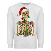 Oatmeal Heather Christmas Skeleton Premium Sweatshirt - RanaPortraitStore