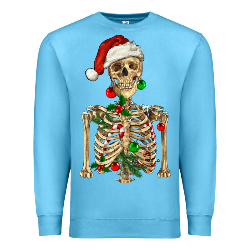 Christmas Skeleton Premium Sweatshirt by RanaPortraitStore | Teevron