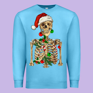 Christmas Skeleton Premium Sweatshirt Designed By Ranaportraitstore