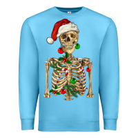 Ocean Blue Christmas Skeleton Premium Sweatshirt - RanaPortraitStore