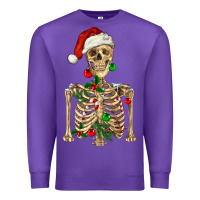 Purple Christmas Skeleton Premium Sweatshirt - RanaPortraitStore