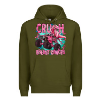 Army Green crush breast cancer Premium Hoodie - AdoDesignShop