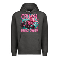Charcoal Heather crush breast cancer Premium Hoodie - AdoDesignShop