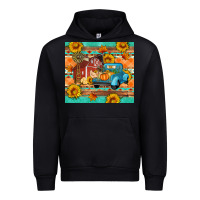 Black Farm life fall barn and truck Urban Hoodie - Artiststas