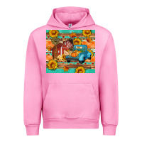 Fuchsia Pink Farm life fall barn and truck Urban Hoodie - Artiststas