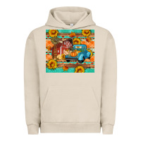 Pigment French Oak Farm life fall barn and truck Urban Hoodie - Artiststas