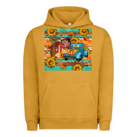 Pigment Peanut Butter Farm life fall barn and truck Urban Hoodie - Artiststas