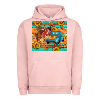 Pigment Salmon Farm life fall barn and truck Urban Hoodie - Artiststas