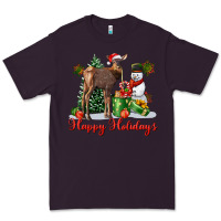 Plum happy holidays baby deer Premium Tee - LillyAllenDesigns