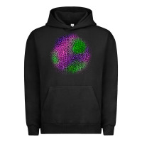 Pigment Black halloween leopard patch Urban Hoodie - BundleAndBundleShop