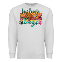 Dove Grey less people more dogs Premium Sweatshirt - Zillion Design Studio