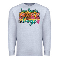 Heather Grey less people more dogs Premium Sweatshirt - Zillion Design Studio