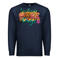 Navy less people more dogs Premium Sweatshirt - Zillion Design Studio