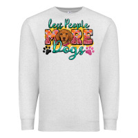 Oatmeal Heather less people more dogs Premium Sweatshirt - Zillion Design Studio