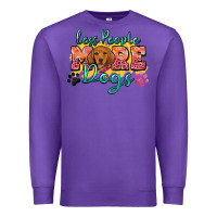 Purple less people more dogs Premium Sweatshirt - Zillion Design Studio