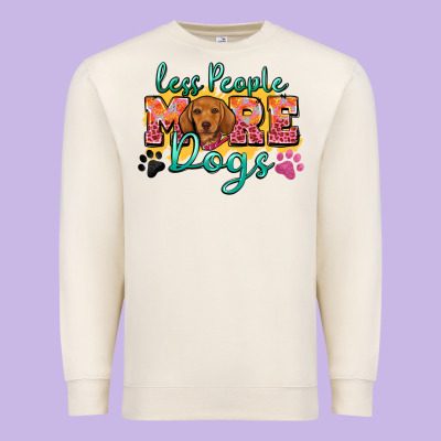 Premium Sweatshirt less people more dogs