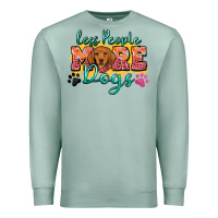 Seafoam less people more dogs Premium Sweatshirt - Zillion Design Studio