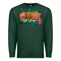 Sports Green less people more dogs Premium Sweatshirt - Zillion Design Studio