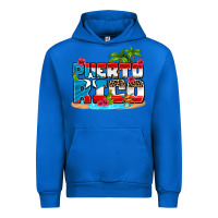 Cobalt puerto rico and flowers with frog Urban Hoodie - AdoDesignShop