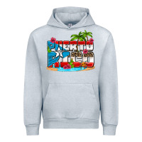 Heather Grey puerto rico and flowers with frog Urban Hoodie - AdoDesignShop