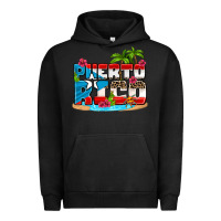 Pigment Black puerto rico and flowers with frog Urban Hoodie - AdoDesignShop