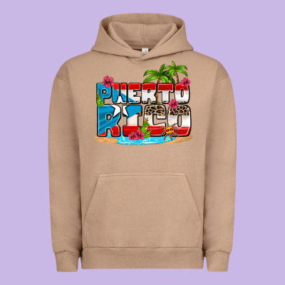 Puerto Rico And Flowers With Frog Urban Hoodie Designed By Adodesignshop