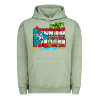 Pigment Oil Green puerto rico and flowers with frog Urban Hoodie - AdoDesignShop