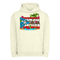 Pigment Pistachio puerto rico and flowers with frog Urban Hoodie - AdoDesignShop
