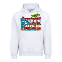 White puerto rico and flowers with frog Urban Hoodie - AdoDesignShop