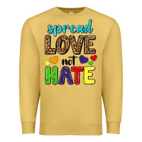 Antique Gold spread love not hate Premium Sweatshirt - texasbilliewilder