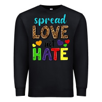 Black spread love not hate Premium Sweatshirt - texasbilliewilder