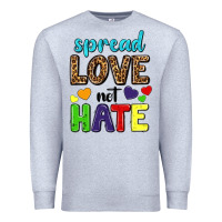 Heather Grey spread love not hate Premium Sweatshirt - texasbilliewilder