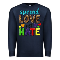Navy spread love not hate Premium Sweatshirt - texasbilliewilder