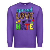 Purple spread love not hate Premium Sweatshirt - texasbilliewilder