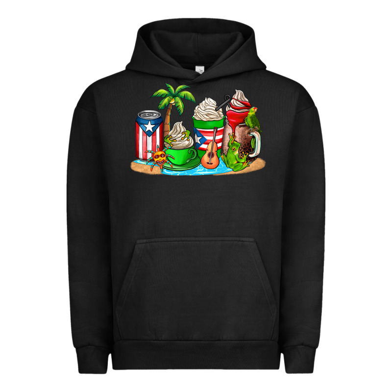 Puerto Rico Coffee Cups Urban Hoodie by AdoDesignShop | Teevron