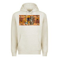 Oatmeal Heather leopard cross butterfly sunflower Premium Hoodie - JahusDesignShop