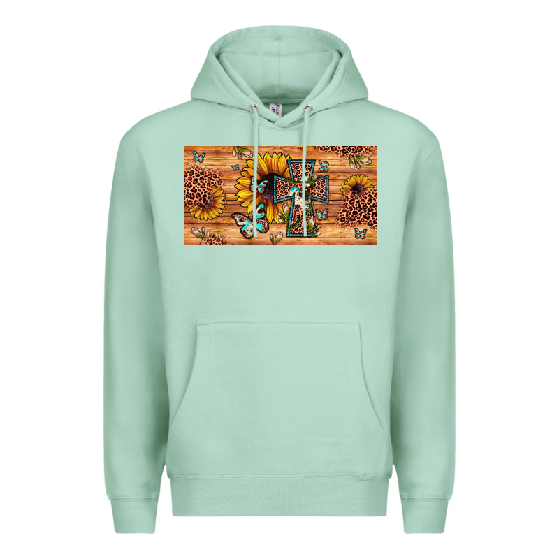 Leopard Cross Butterfly Sunflower Premium Hoodie by JahusDesignShop | Teevron